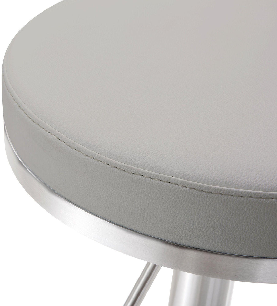 American Home Furniture | TOV Furniture - Fano Light Grey Stainless Steel Barstool