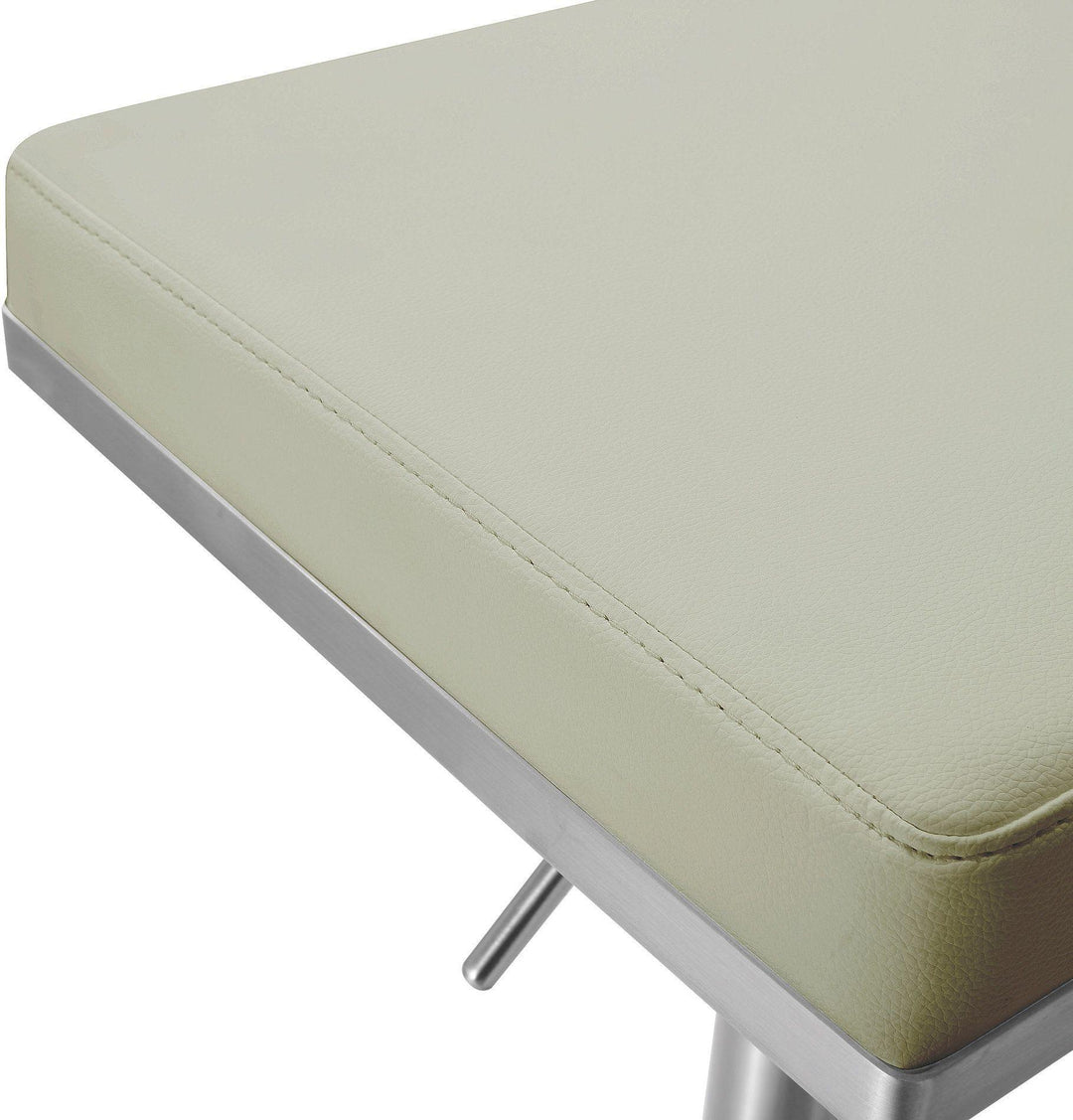 American Home Furniture | TOV Furniture - Bari Light Grey Stainless Steel Barstool