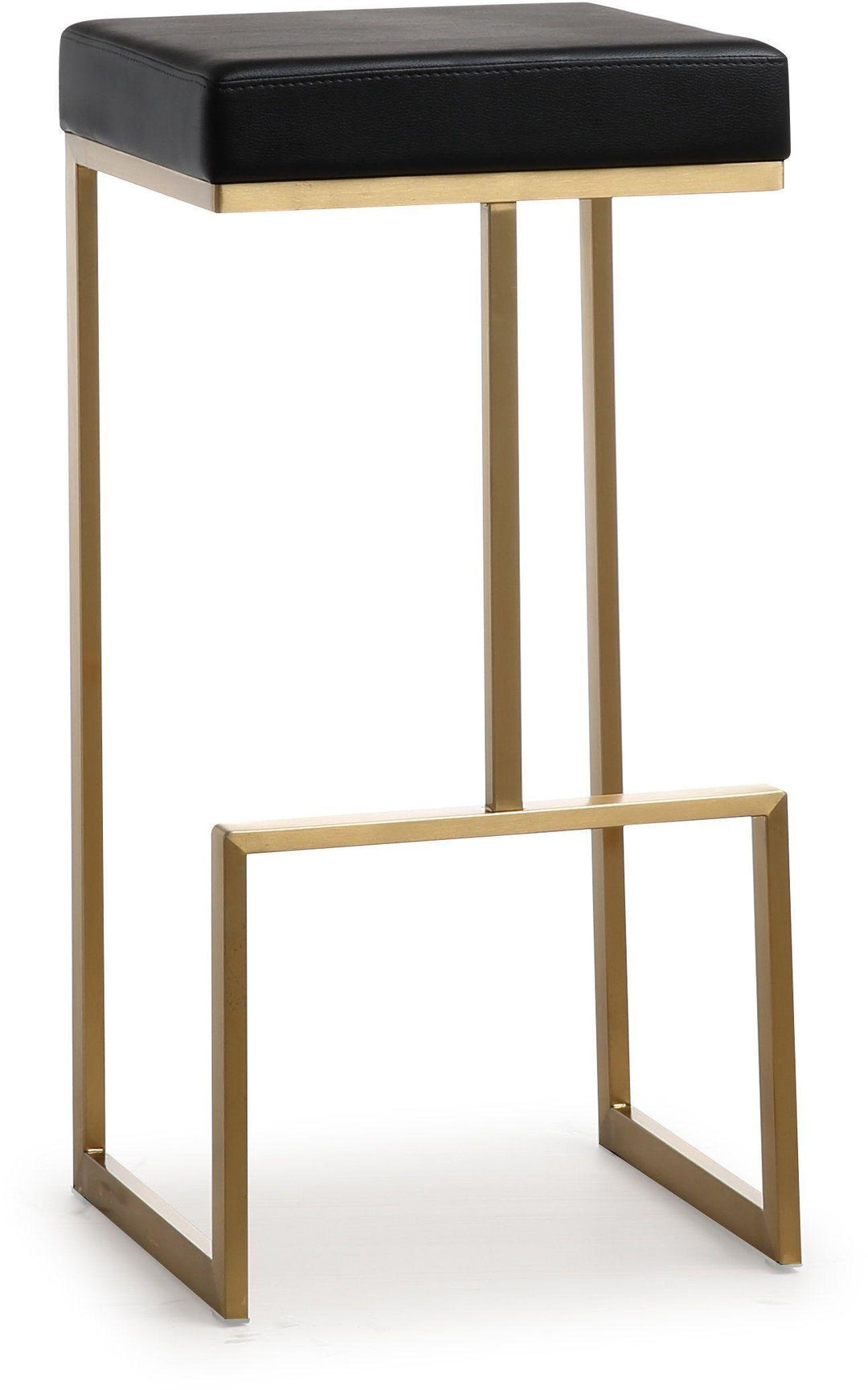 American Home Furniture | TOV Furniture - Ferrara Black Gold Steel Barstool (Set of 2)