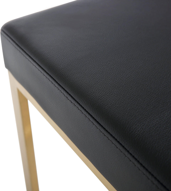 TOV Furniture Ferrara Black Gold Steel Barstool (Set of 2) OTTOMANS, POUFS, + STOOLS