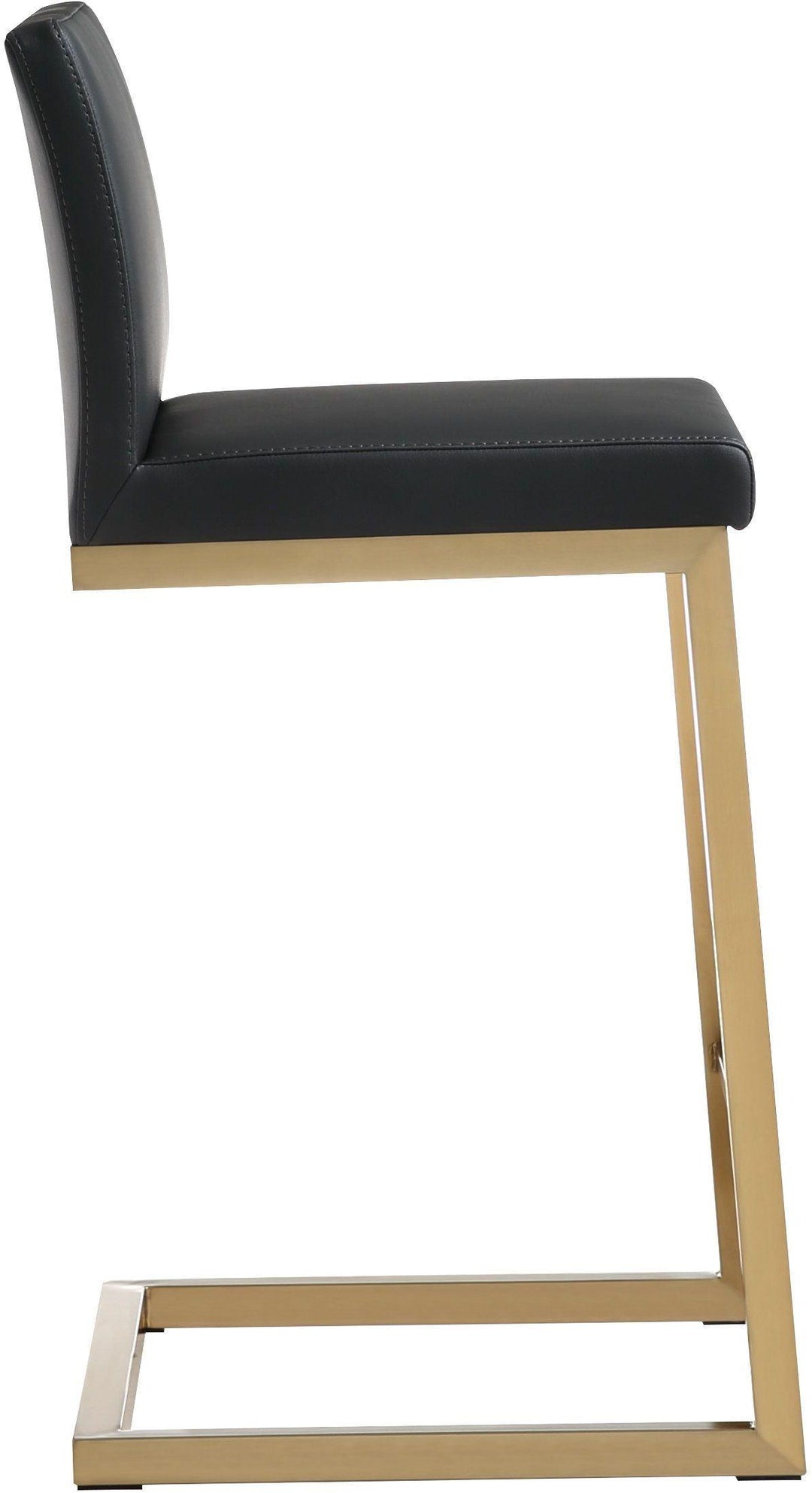 American Home Furniture | TOV Furniture - Parma Black Gold Steel Counter Stool (Set of 2)