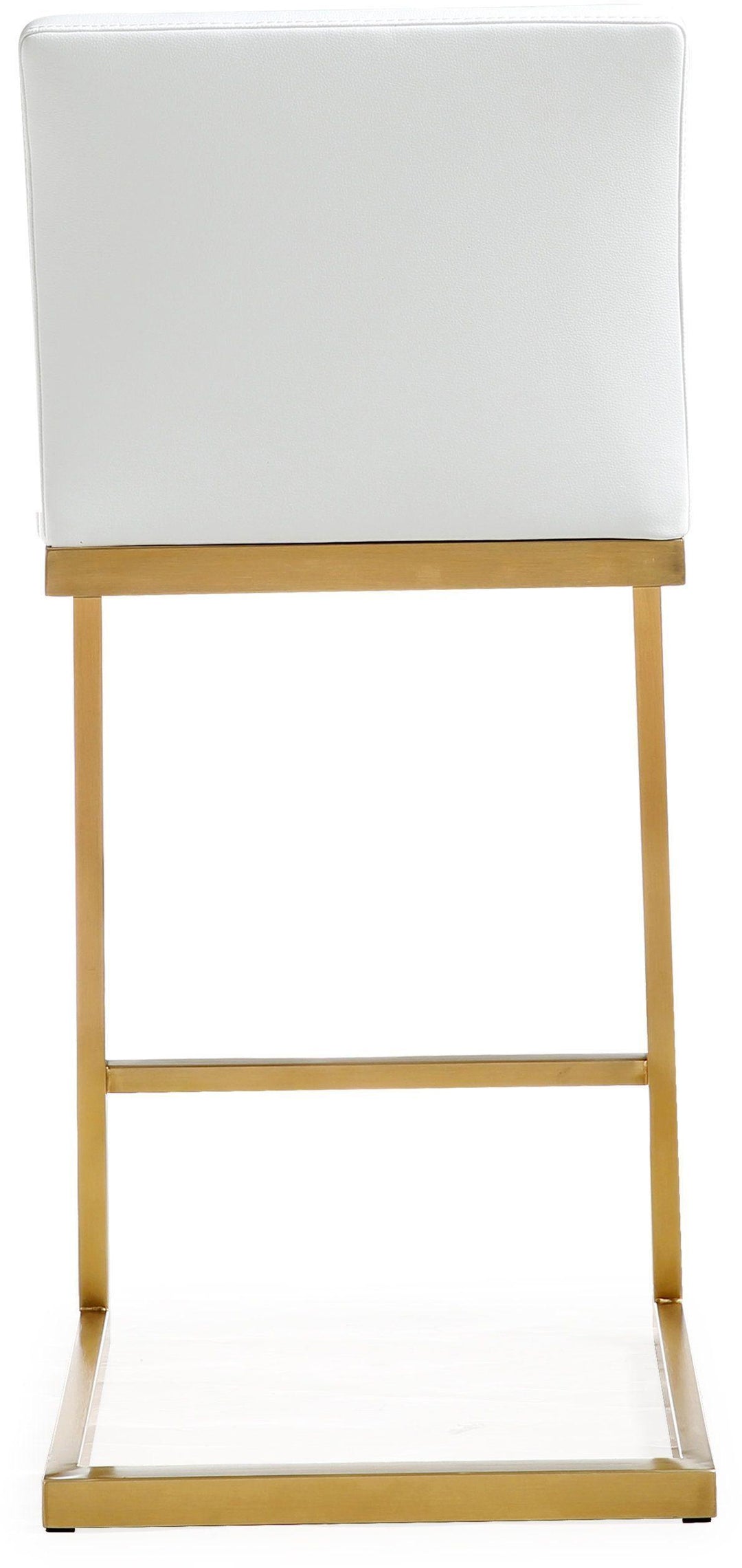TOV Furniture Parma White Gold Steel Counter Stool (Set of 2) OTTOMANS, POUFS, + STOOLS