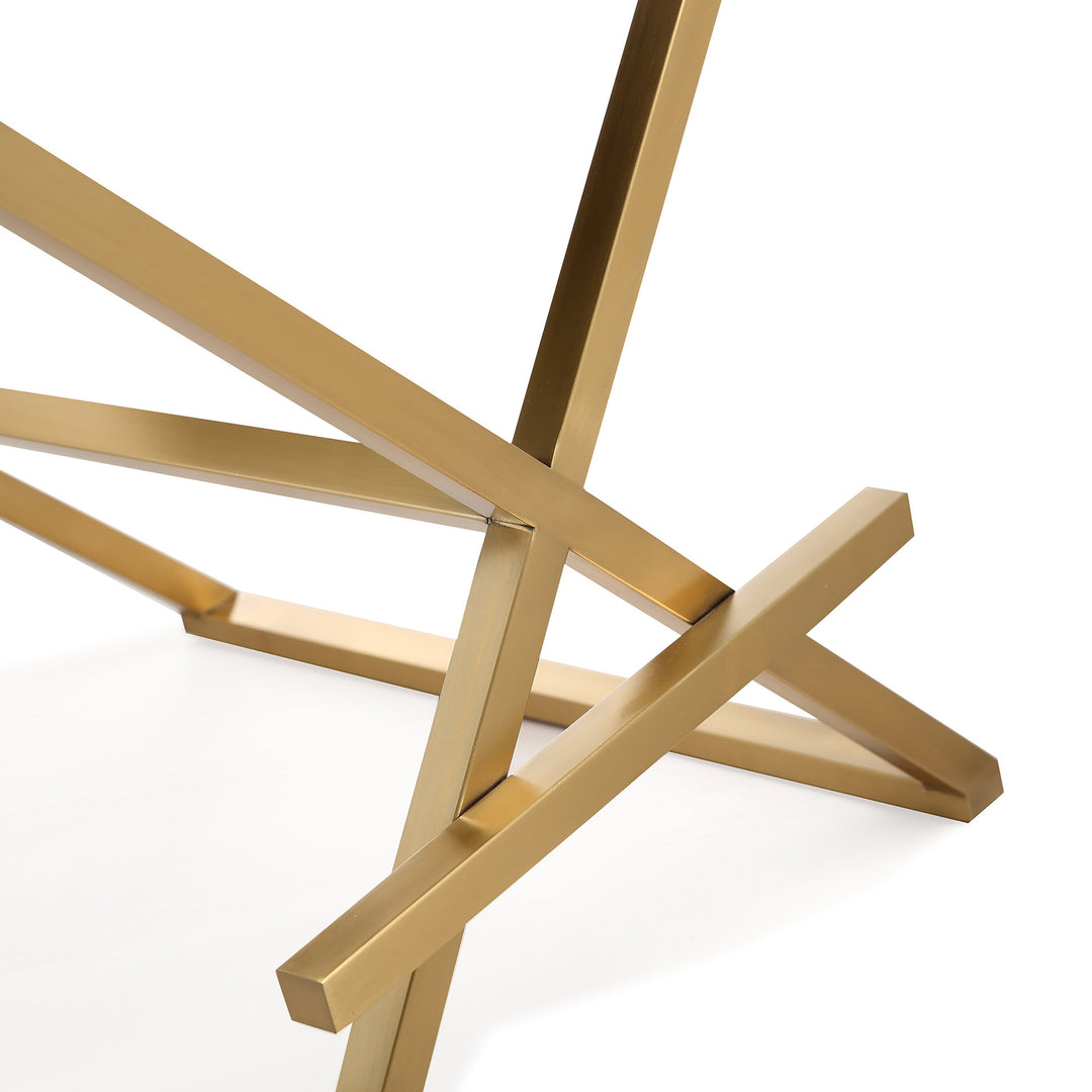 TOV Furniture Director Black Gold Steel Counter Stool OTTOMANS, POUFS, + STOOLS