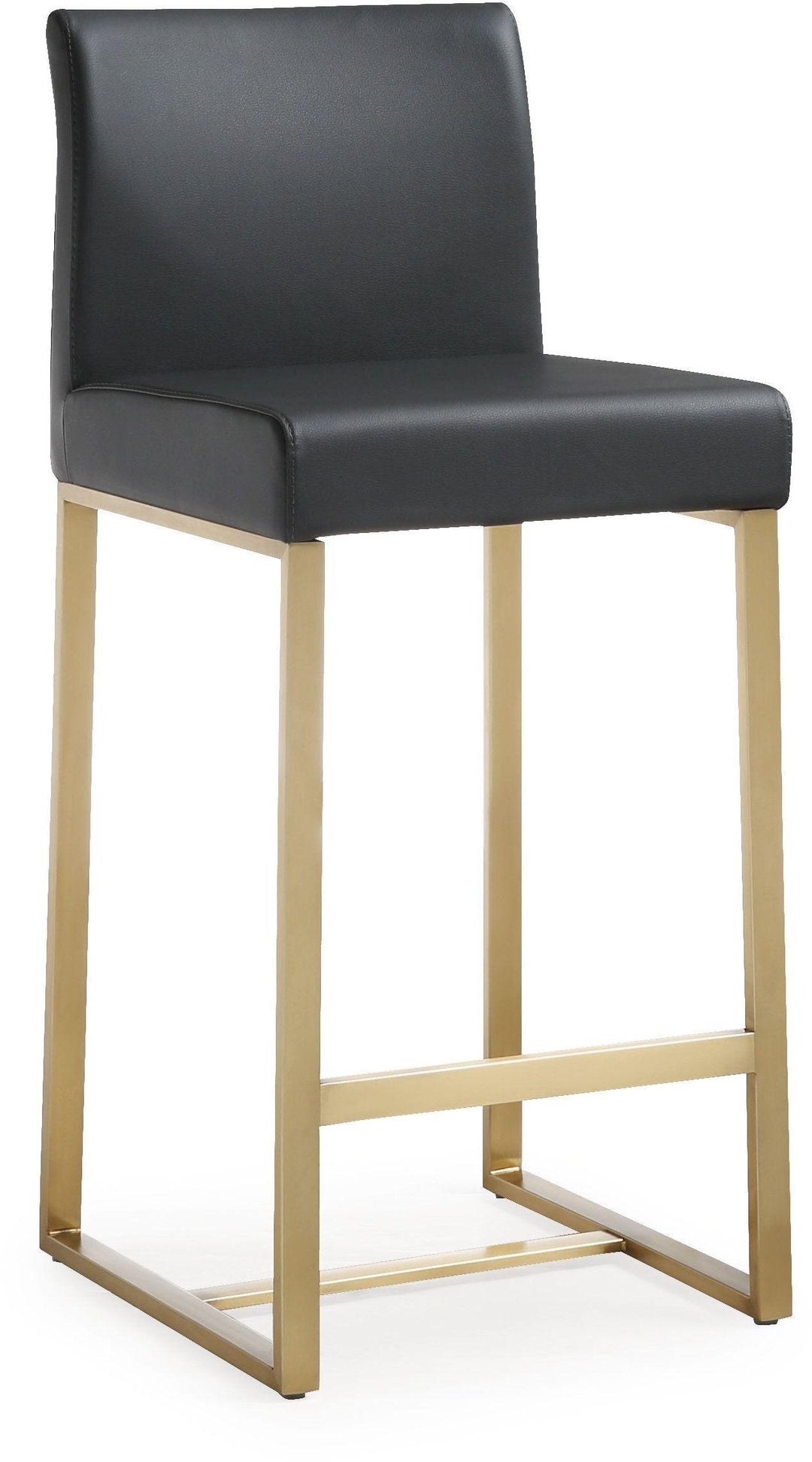 TOV Furniture Denmark Black Gold Steel Counter Stool (Set of 2) OTTOMANS, POUFS, + STOOLS