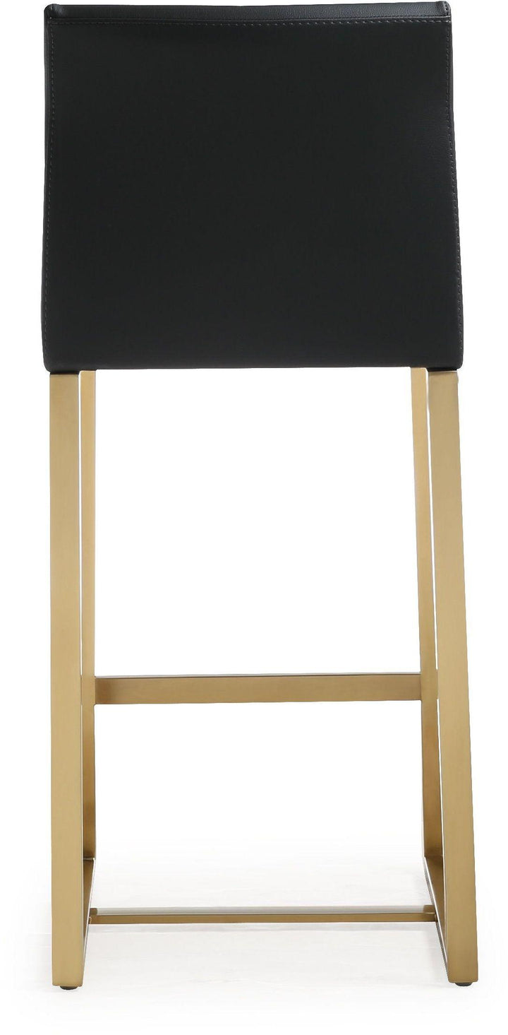 TOV Furniture Denmark Black Gold Steel Counter Stool (Set of 2) OTTOMANS, POUFS, + STOOLS