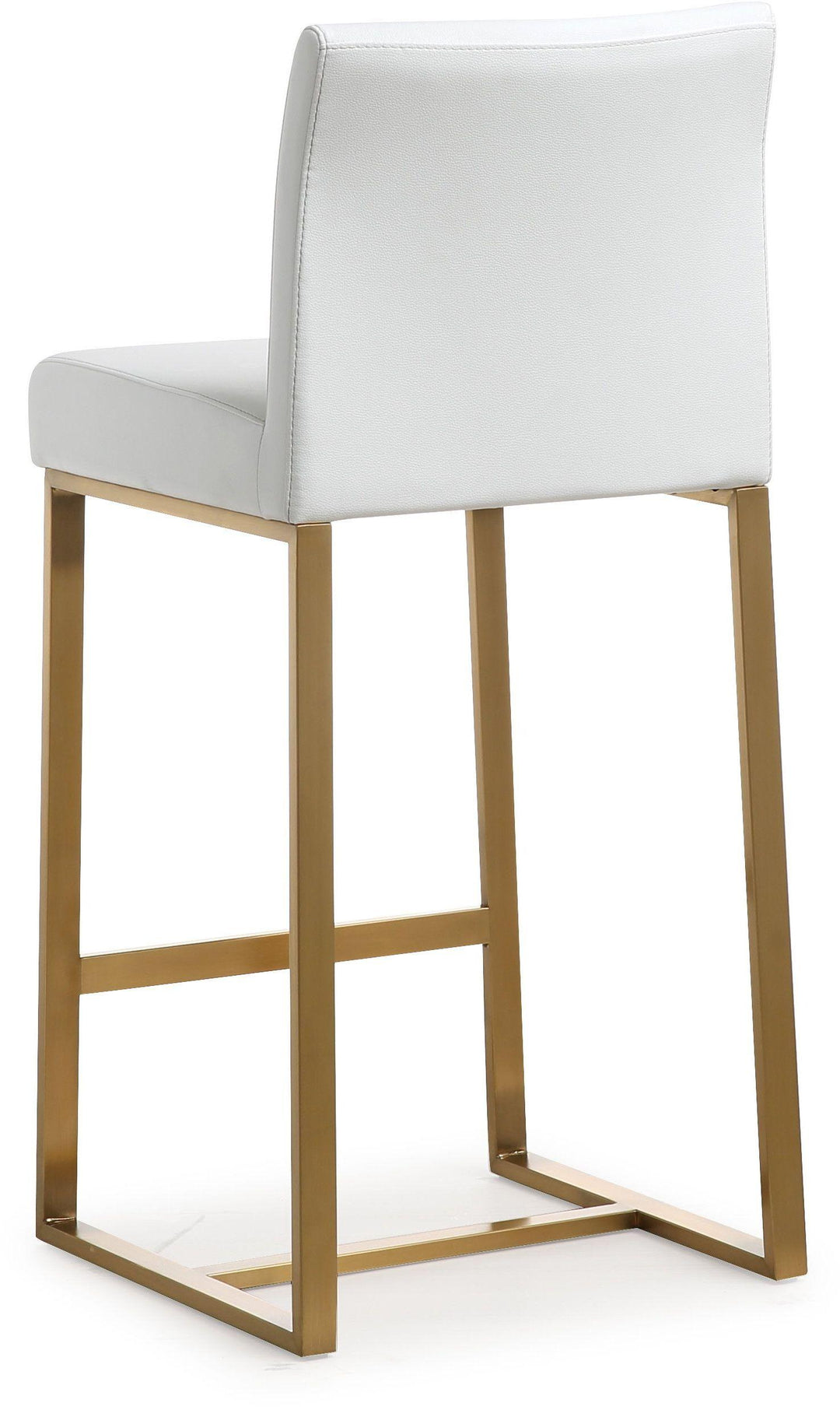 TOV Furniture Denmark White Gold Steel Counter Stool (Set of 2) OTTOMANS, POUFS, + STOOLS