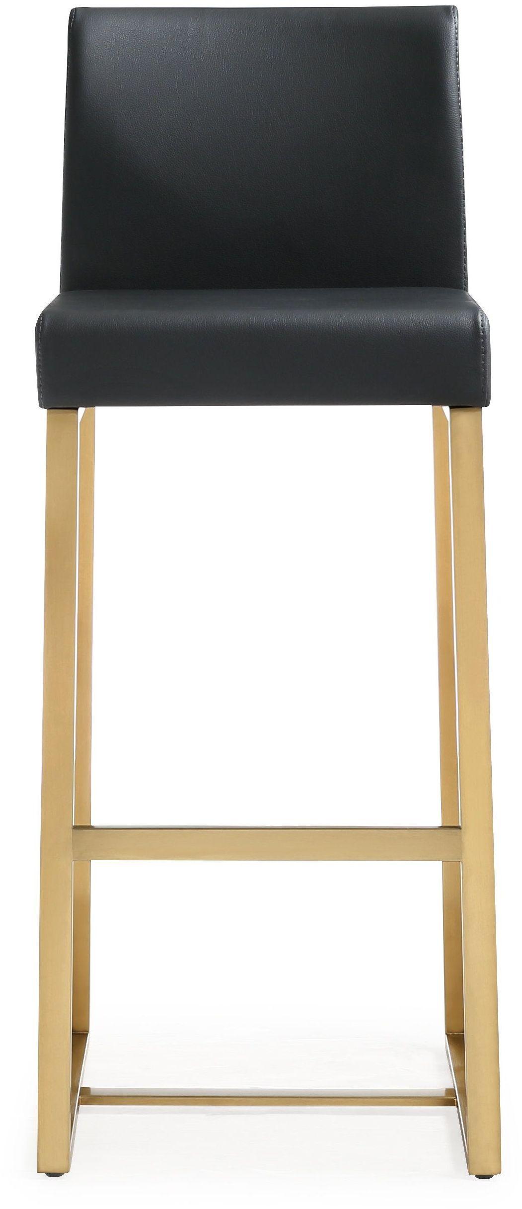 American Home Furniture | TOV Furniture - Denmark Black Gold Steel Barstool (Set of 2)