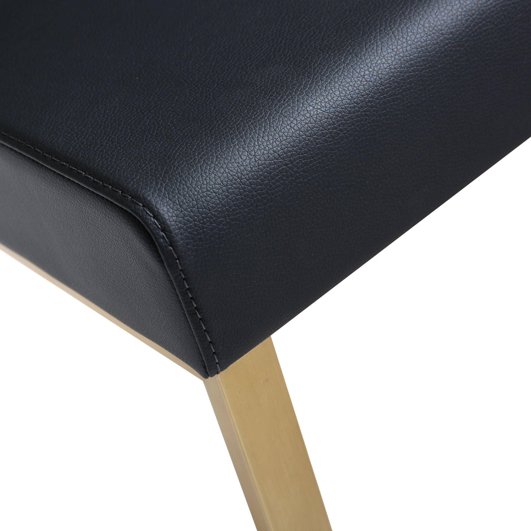 TOV Furniture Denmark Black Gold Steel Barstool (Set of 2) OTTOMANS, POUFS, + STOOLS