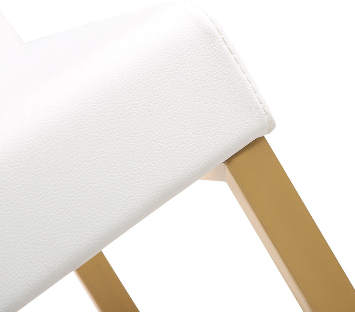 TOV Furniture Denmark White Gold Steel Barstool (Set of 2) OTTOMANS, POUFS, + STOOLS