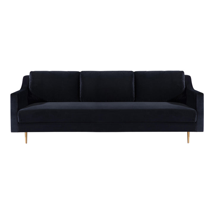 American Home Furniture | TOV Furniture - Milan Black Velvet Sofa