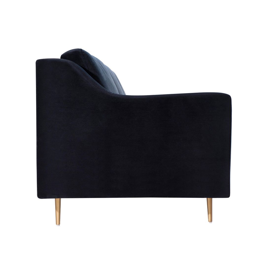 American Home Furniture | TOV Furniture - Milan Black Velvet Sofa