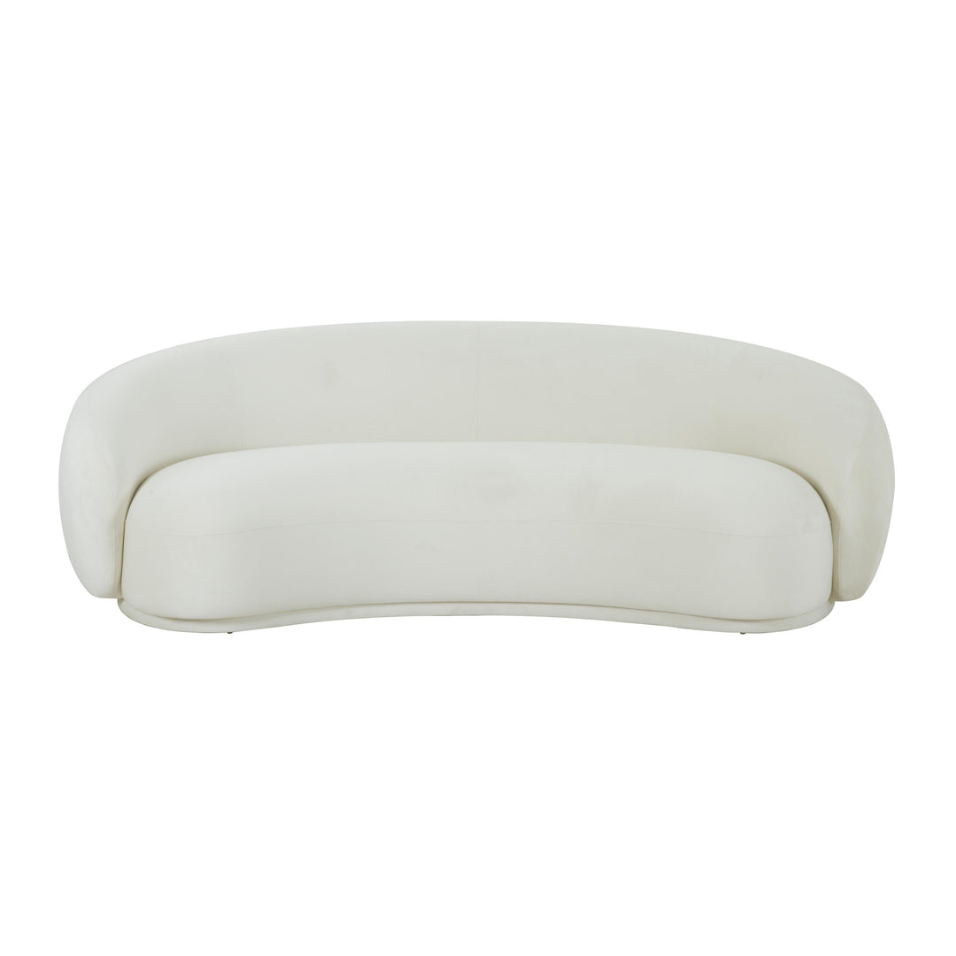 TOV Furniture Kendall Cream Velvet Sofa SOFAS + SECTIONALS