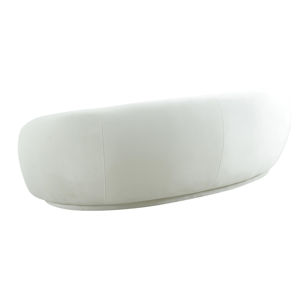 TOV Furniture Kendall Cream Velvet Sofa SOFAS + SECTIONALS