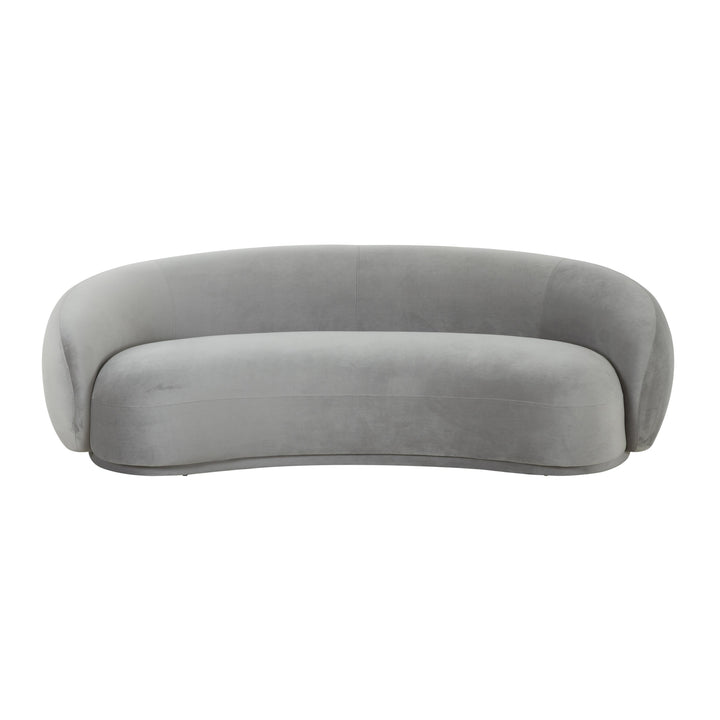 TOV Furniture Kendall Light Grey Velvet Sofa SOFAS + SECTIONALS