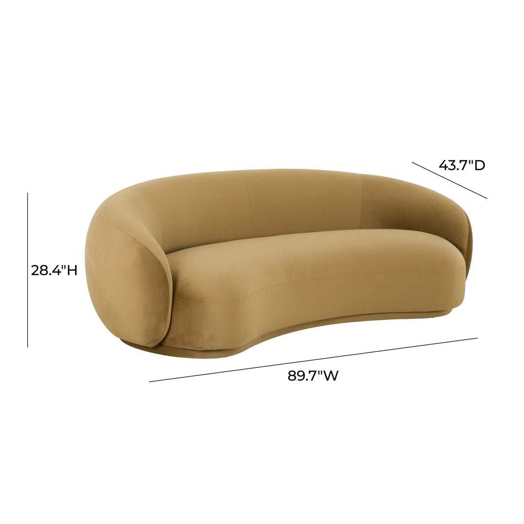 American Home Furniture | TOV Furniture - Kendall Cognac Velvet Sofa