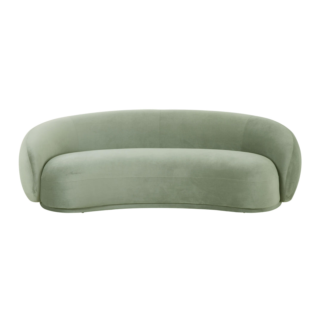 TOV Furniture Kendall Moss Green Velvet Sofa SOFAS + SECTIONALS