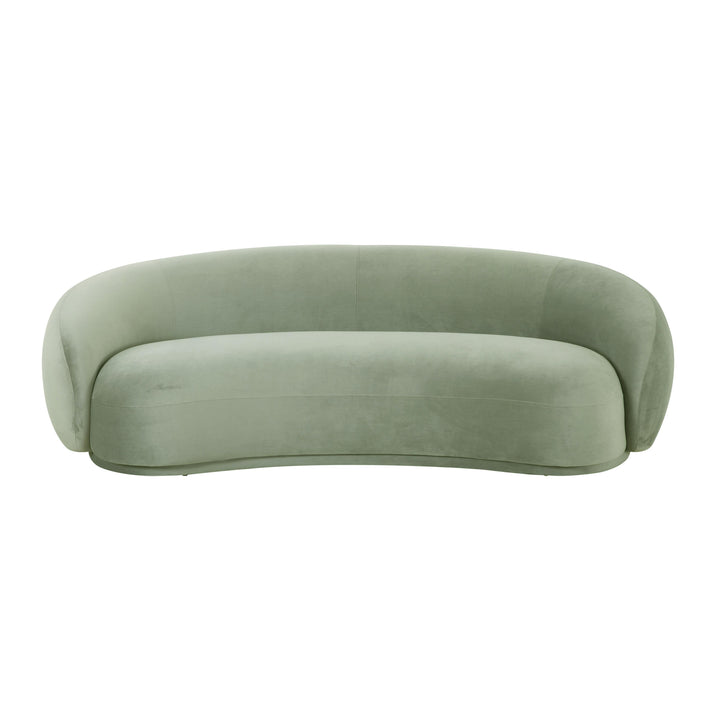 TOV Furniture Kendall Moss Green Velvet Sofa SOFAS + SECTIONALS
