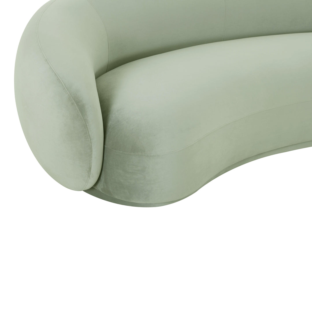 TOV Furniture Kendall Moss Green Velvet Sofa SOFAS + SECTIONALS
