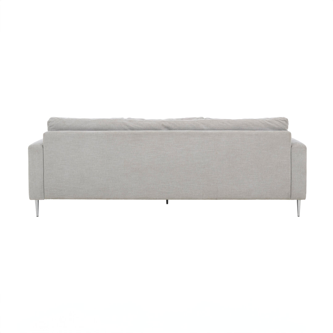 American Home Furniture | TOV Furniture - Vari Light Grey Textured Velvet Lounge Sofa