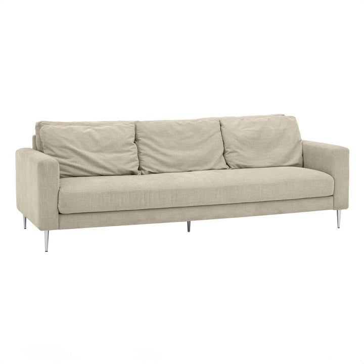 American Home Furniture | TOV Furniture - Vari Beige Textured Velvet Lounge Sofa