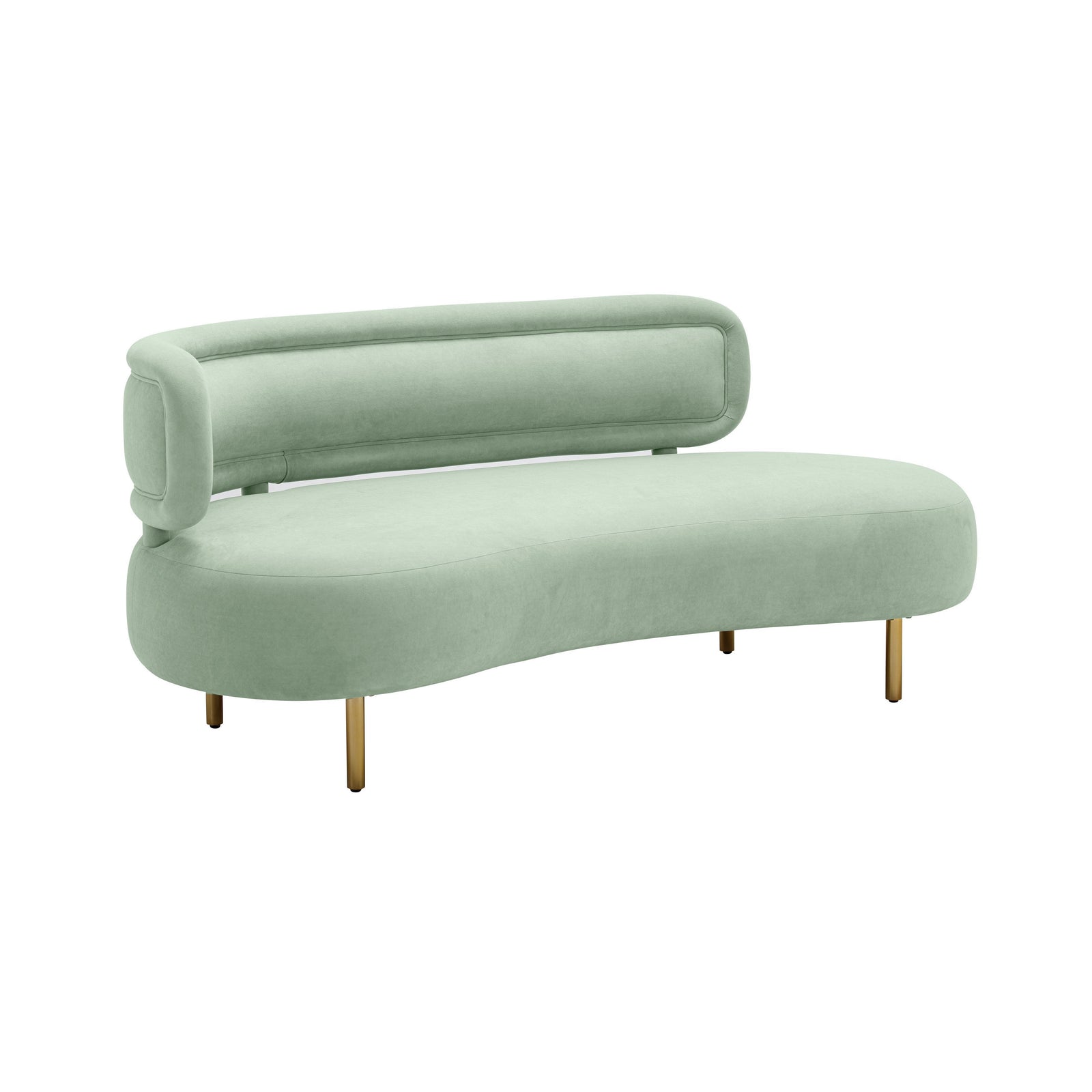 TOV Furniture Tischa Mint Green Velvet Sofa SOFAS + SECTIONALS