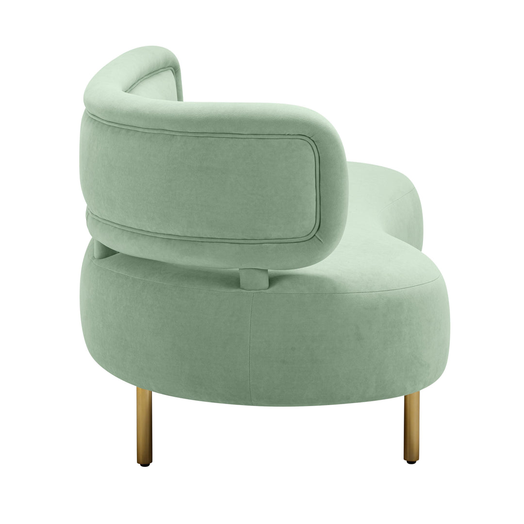 TOV Furniture Tischa Mint Green Velvet Sofa SOFAS + SECTIONALS