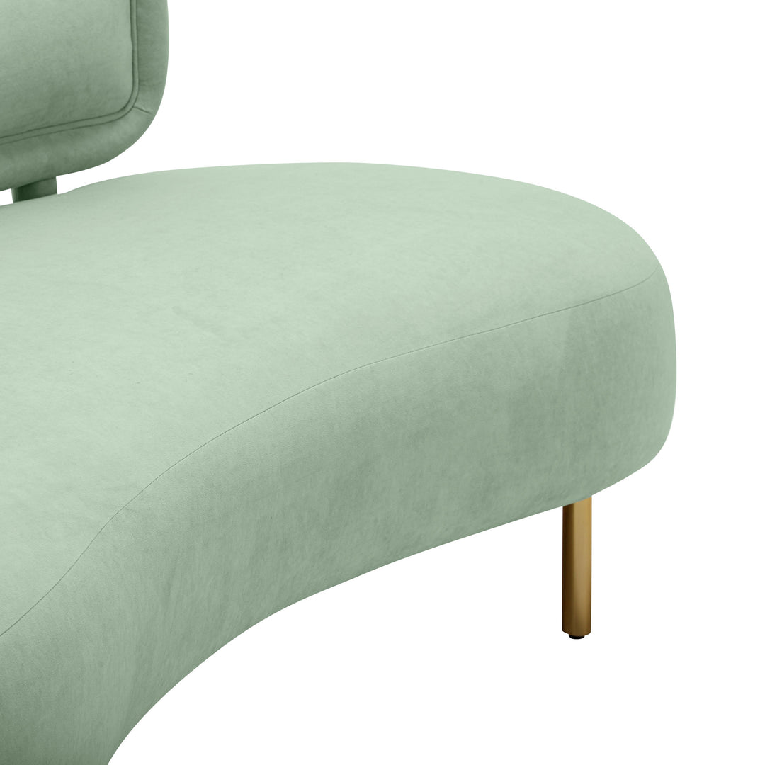 TOV Furniture Tischa Mint Green Velvet Sofa SOFAS + SECTIONALS