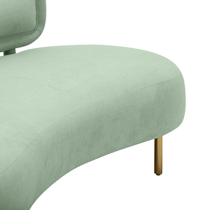 TOV Furniture Tischa Mint Green Velvet Sofa SOFAS + SECTIONALS