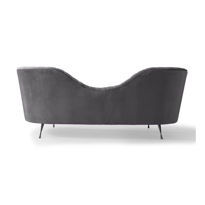 American Home Furniture | TOV Furniture - Eva Grey Velvet Sofa