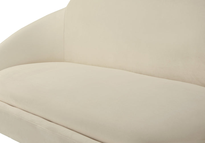 American Home Furniture | TOV Furniture - Cloud Cream Velvet Settee