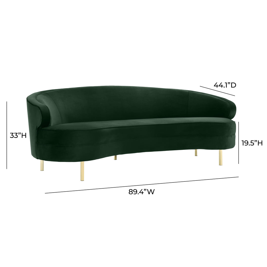 American Home Furniture | TOV Furniture - Baila Forest Green Velvet Sofa