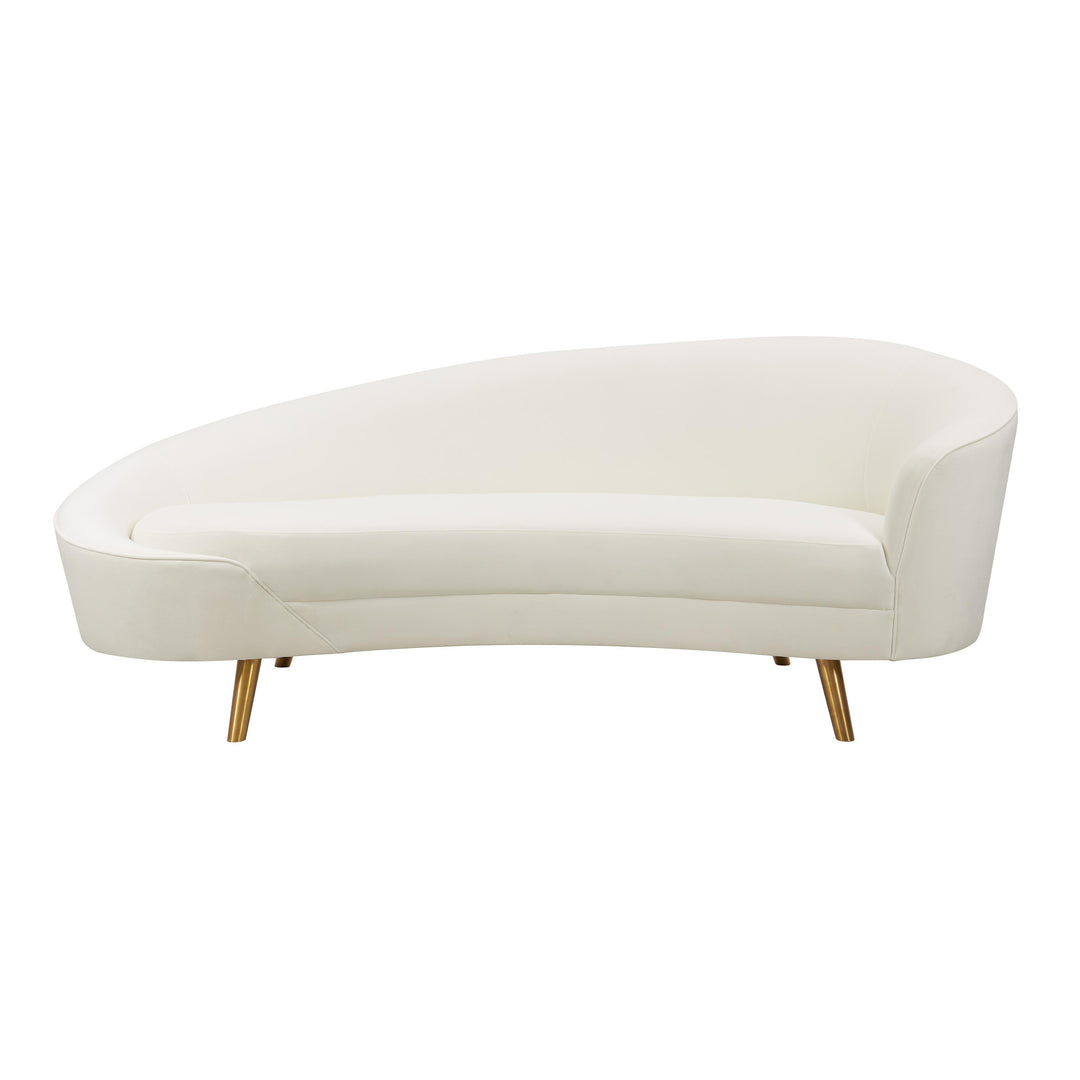 American Home Furniture | TOV Furniture - Cleopatra Cream Velvet Sofa