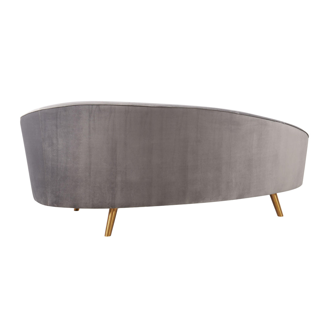 American Home Furniture | TOV Furniture - Cleopatra Grey Velvet Sofa