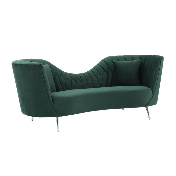 American Home Furniture | TOV Furniture - Eva Forest Green Velvet Sofa