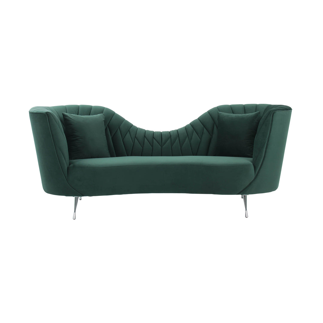 American Home Furniture | TOV Furniture - Eva Forest Green Velvet Sofa