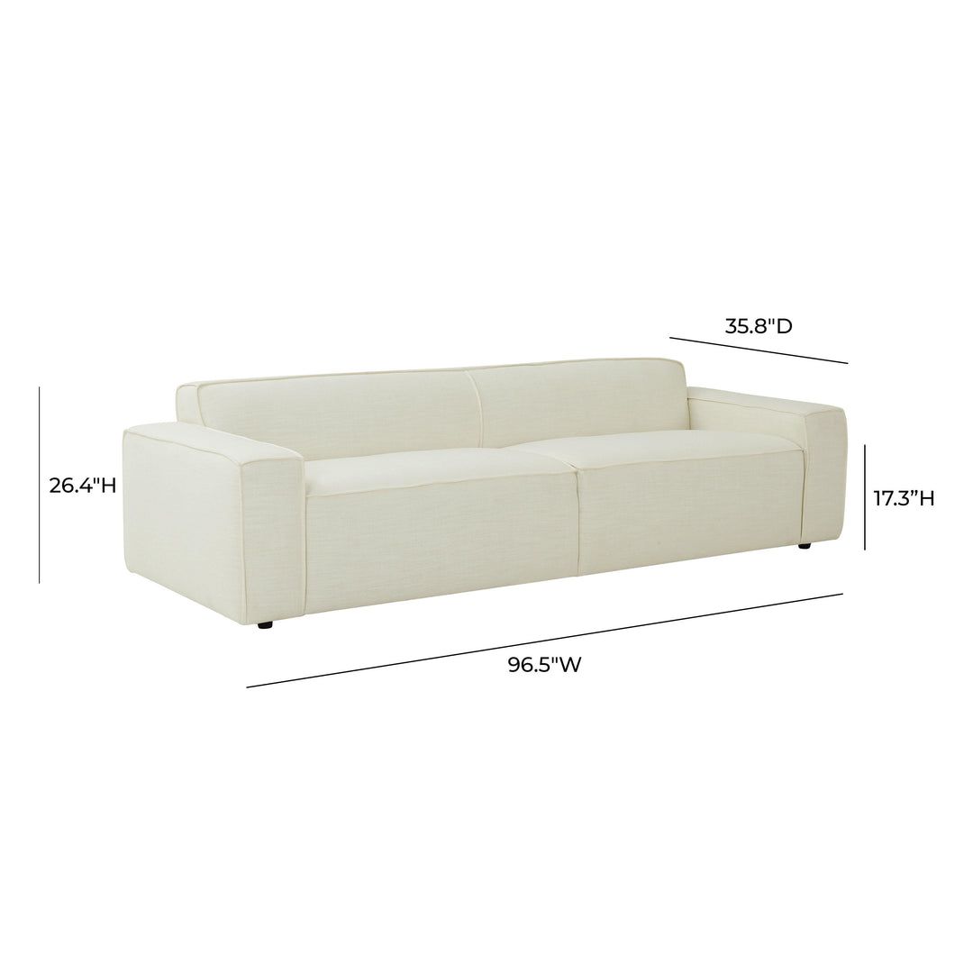 TOV Furniture Olafur Cream Linen Sofa SOFAS + SECTIONALS