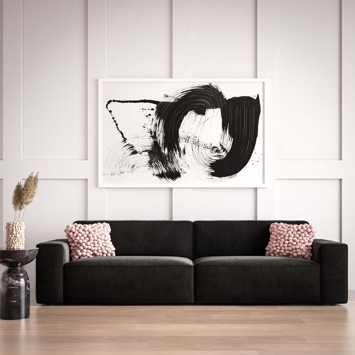 TOV Furniture Olafur Black Velvet Sofa SOFAS + SECTIONALS