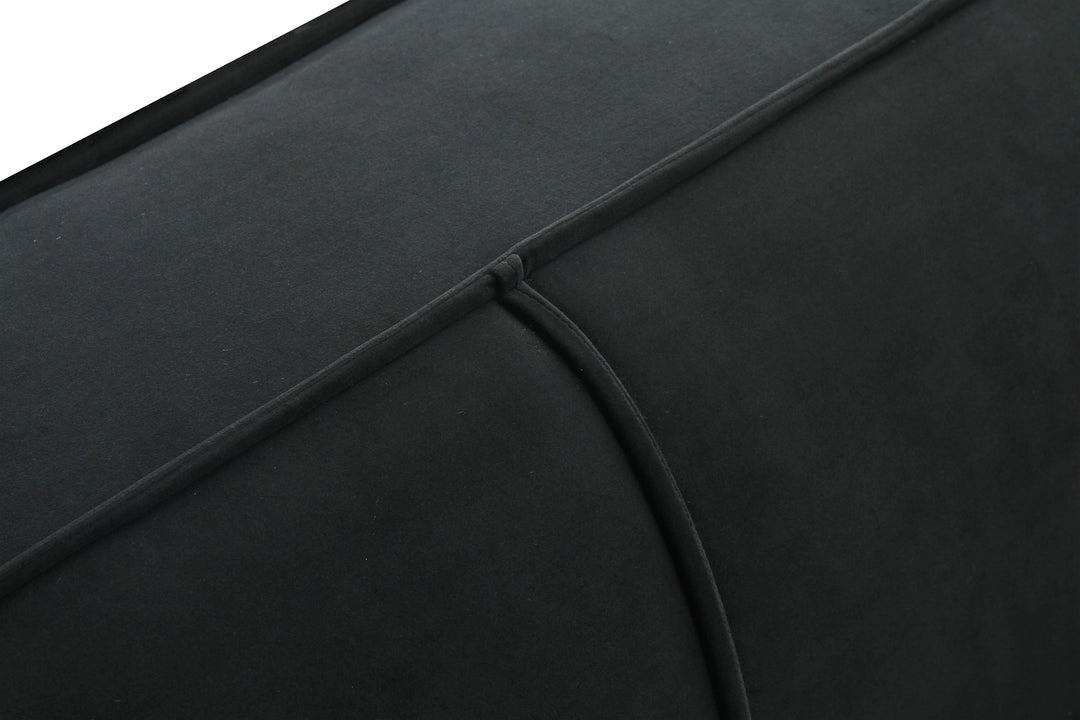TOV Furniture Olafur Black Velvet Sofa SOFAS + SECTIONALS