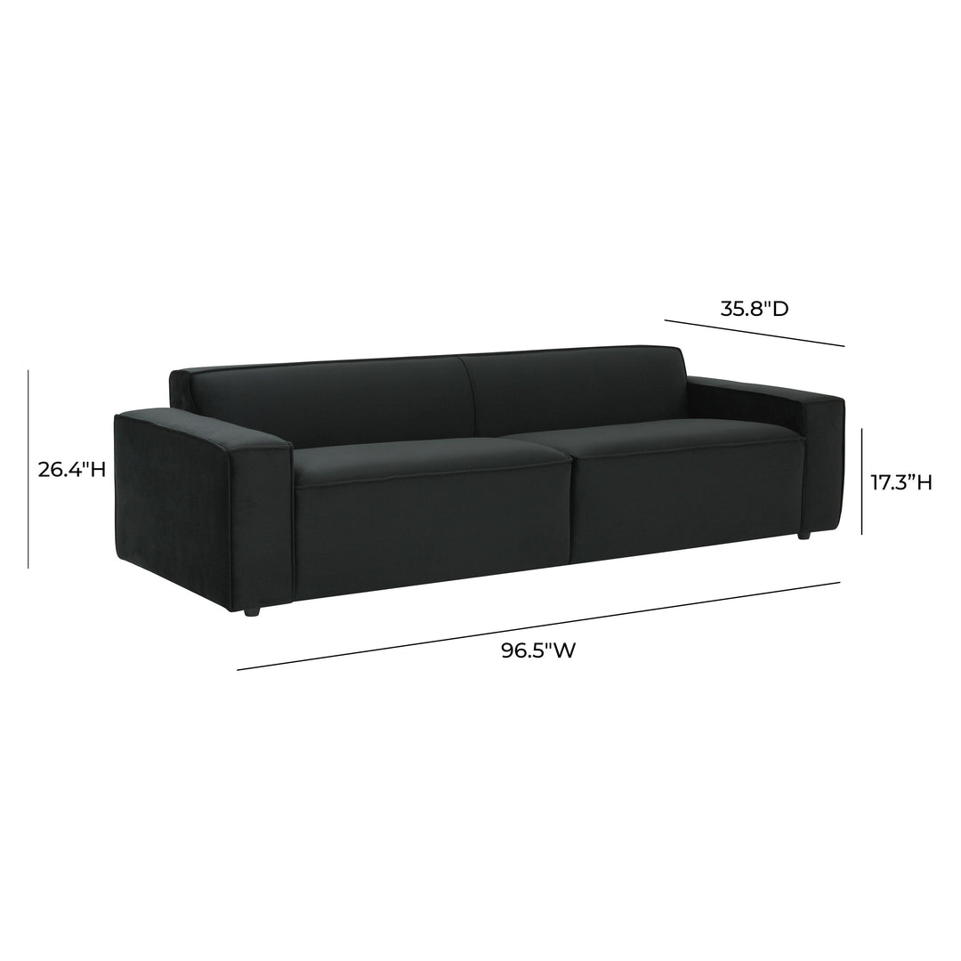 American Home Furniture | TOV Furniture - Olafur Black Velvet Sofa