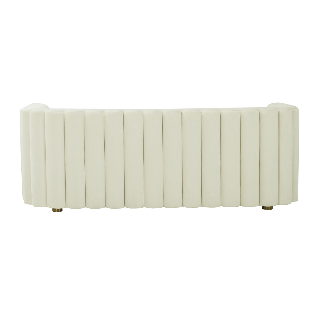 American Home Furniture | TOV Furniture - Callie Cream Velvet Sofa