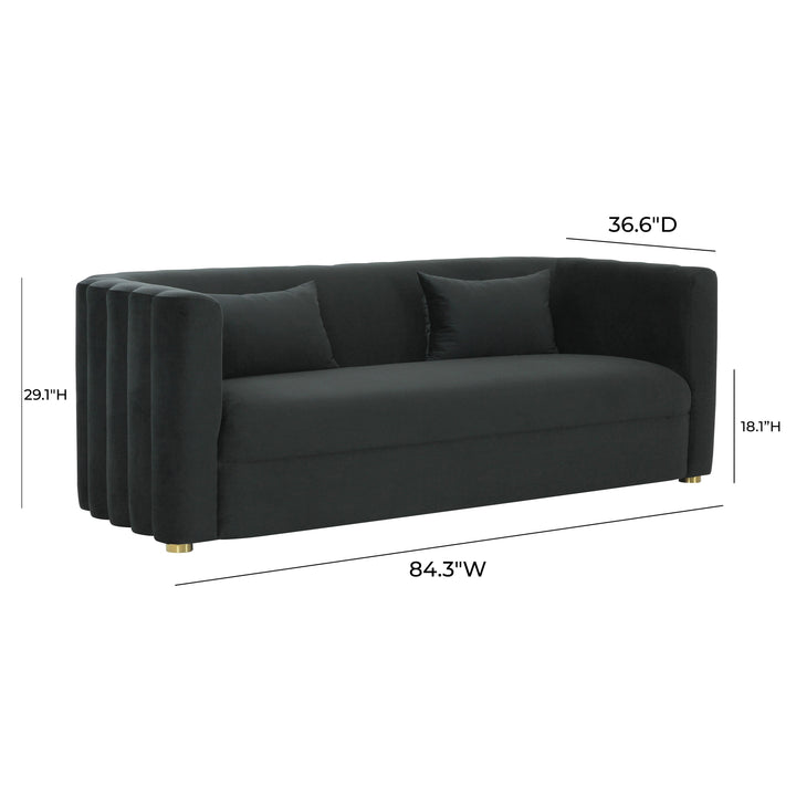 American Home Furniture | TOV Furniture - Callie Black Velvet Sofa
