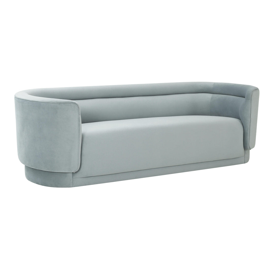 American Home Furniture | TOV Furniture - Macie Sea Blue Velvet Sofa