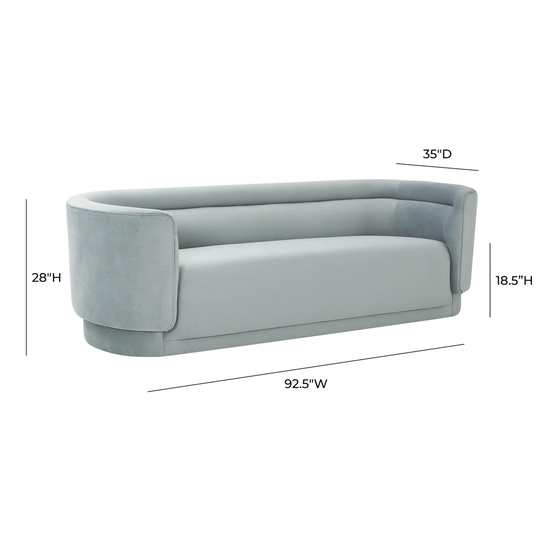 American Home Furniture | TOV Furniture - Macie Sea Blue Velvet Sofa