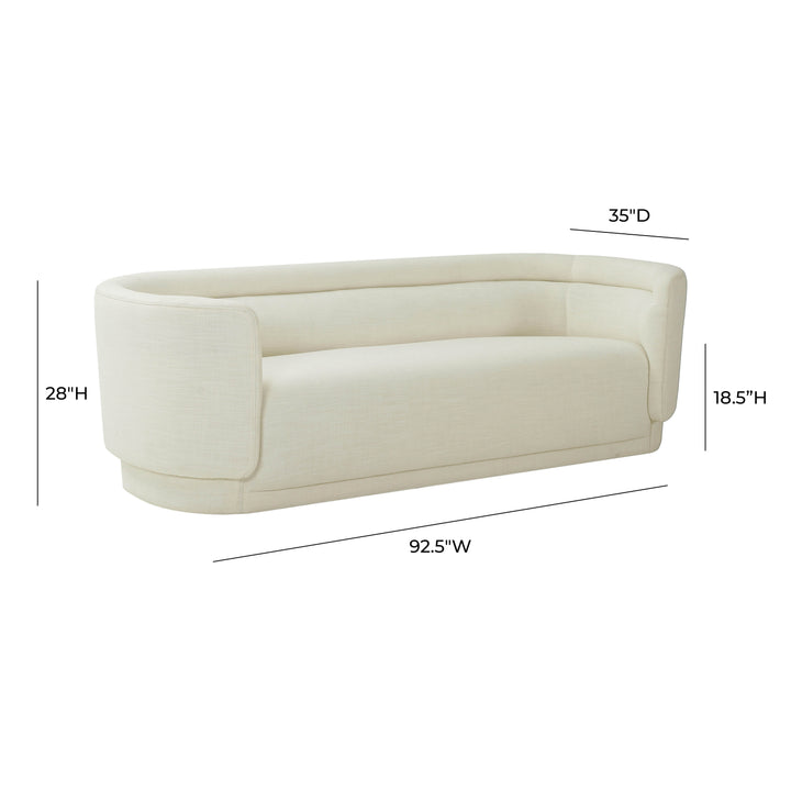 American Home Furniture | TOV Furniture - Macie Cream Linen Sofa