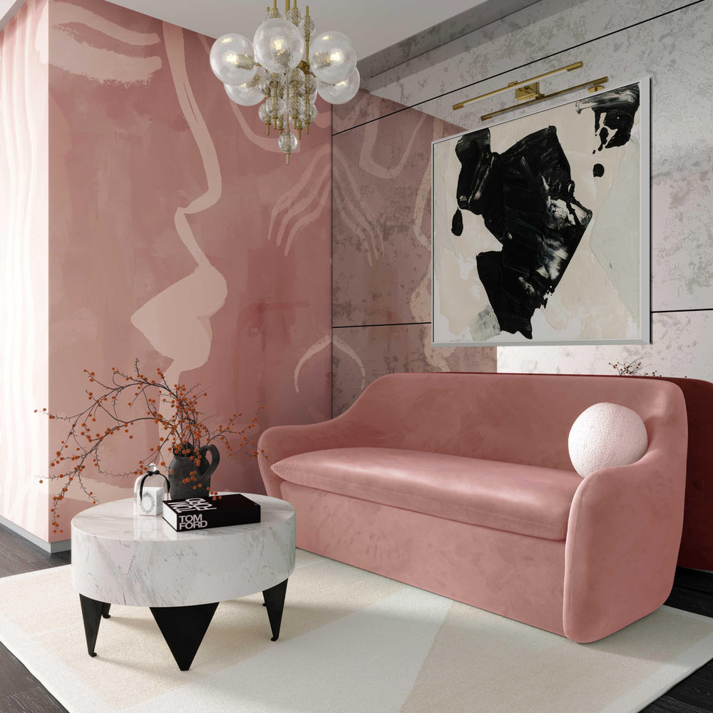 American Home Furniture | TOV Furniture - Cellia Mauve Velvet Loveseat