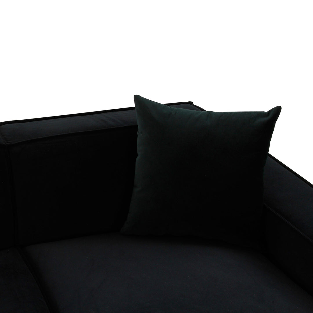 TOV Furniture Olafur Black Velvet Sectional - RAF SOFAS + SECTIONALS