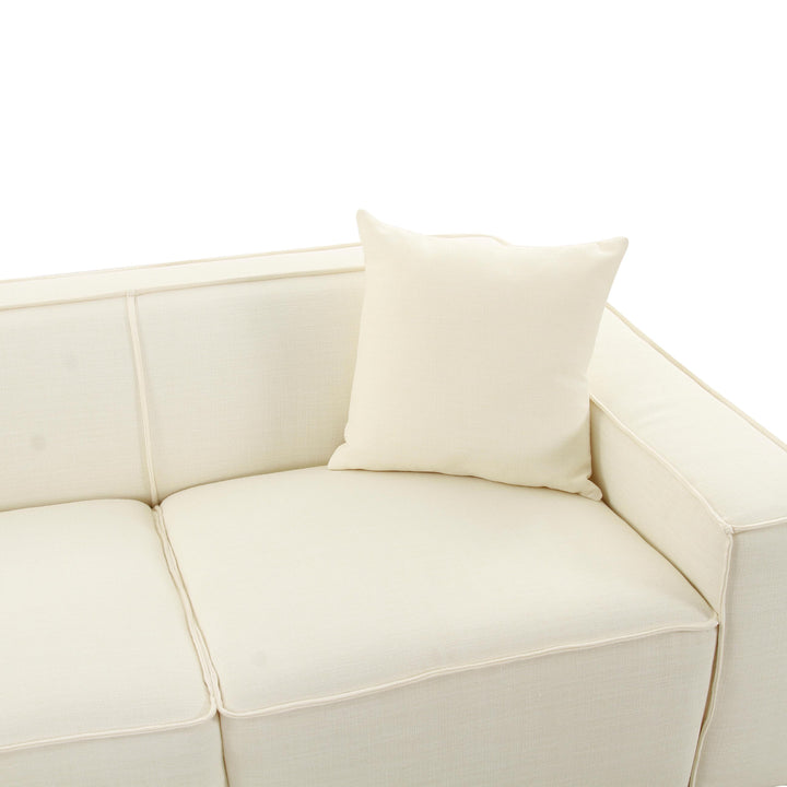 American Home Furniture | TOV Furniture - Olafur Cream Linen Sectional - LAF