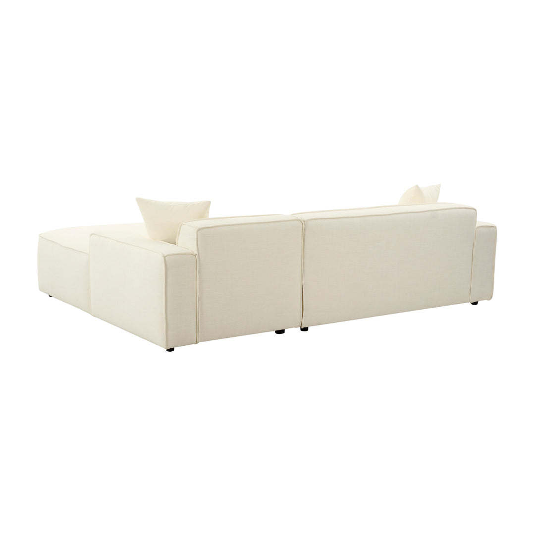 American Home Furniture | TOV Furniture - Olafur Cream Linen Sectional - RAF