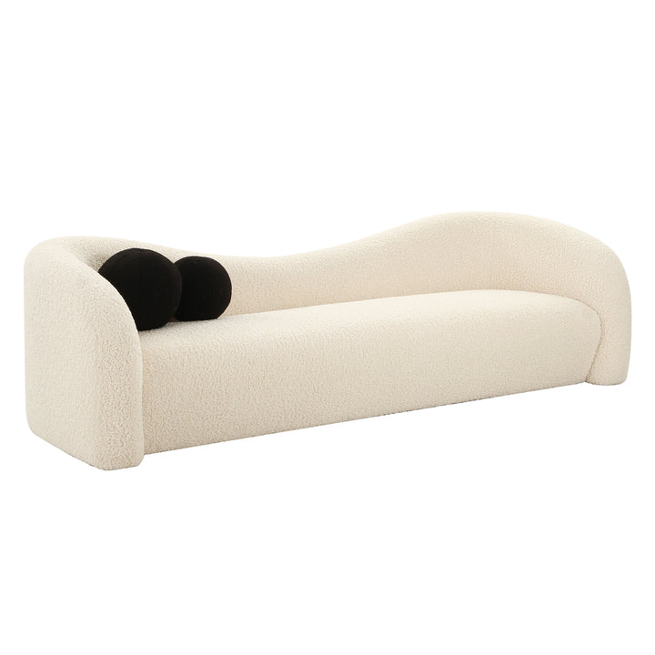 American Home Furniture | TOV Furniture - Leonie Beige Faux Shearling Sofa