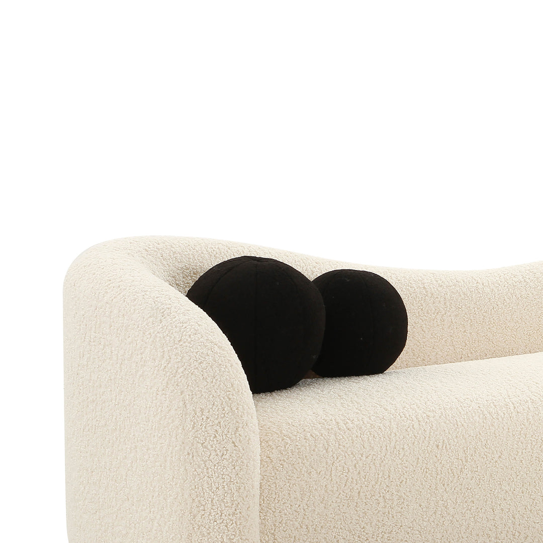 American Home Furniture | TOV Furniture - Leonie Beige Faux Shearling Sofa